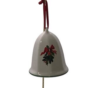 Vintage 1990 Pfaltzgraff Christmas Heritage Bell Ornament